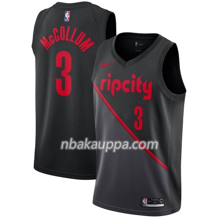 Portland Trail Blazers C.J. McCollum 3 2018-19 Nike City Edition Musta Pelipaidat Swingman - Miesten